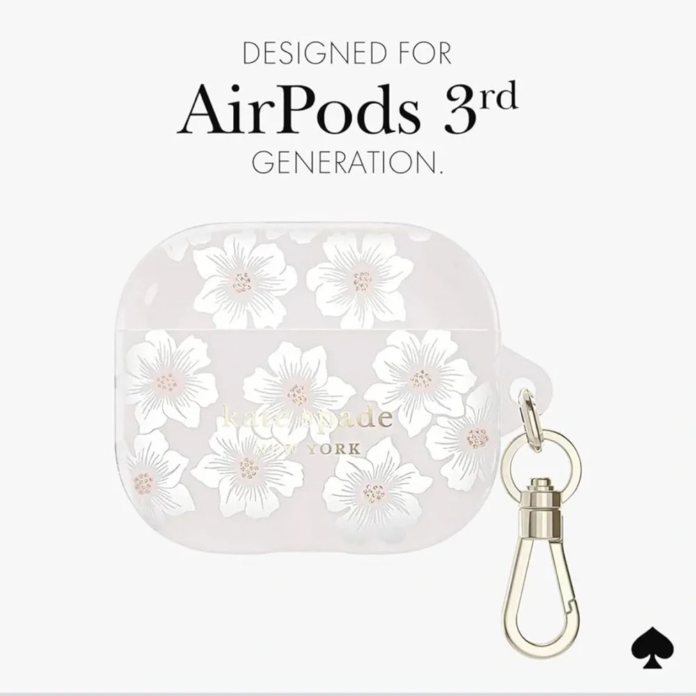 kate spade black and white AirPods 3rd Gen case graphic
